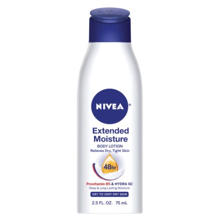 NIVEA Extended Moisture Body Lotion, 2.5 Ounce (Pack of 6)