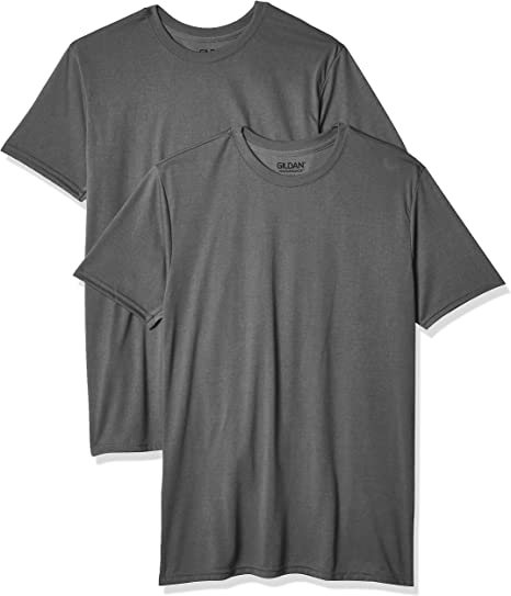 Gildan Men's Moisture Wicking Polyester Performance T-Shirt, 2-Pack