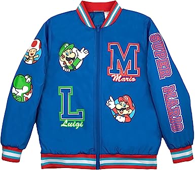 Nintendo Super Mario Bomber Jacket, Mario and Luigi Bomber Jacket