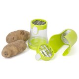 Jumbl8482 Potato Dicer and French Fry Cutter with Dual Fry Size Blades - Produces Skinny or Large Fry Cuts in a Matter of Seconds