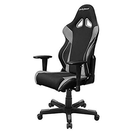 DXRacer Racing Series DOH/RW106/NG Racing Bucket Seat Office Chair Gaming Chair Automotive Racing Seat Computer Chair eSports Chair Executive Chair Furniture with Free Cushions (Black/Grey)