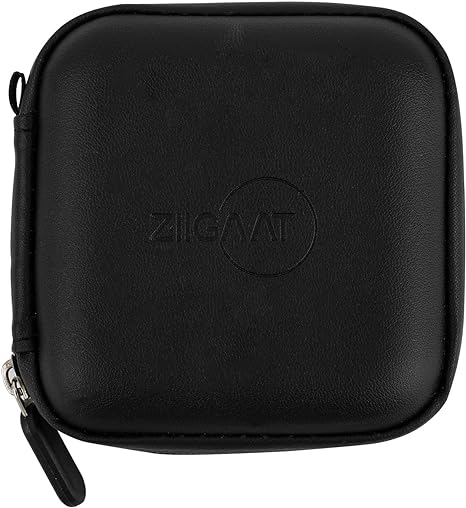 Linsoul ZiiGaat Square Earbud Case, Portable Wired Earphone Carrying Case, Waterproof Leather Storage Bag for KZ ZS10 PRO, SIMGOT EM6L, 7Hz Zero:2,TANGZU Wan’er S.G and Zonie (Black)