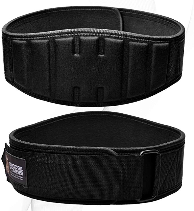 DMoose Fitness Weightlifting Belt for Men and Women, Workout and Exercise Support for Lower Back, Deadlifts and Squats, Posture Corrector for Powerlifting, Bodybuilding