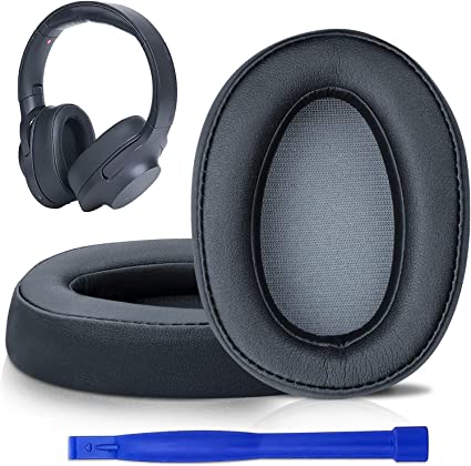 SOULWIT Replacement Ear Pads Cushions for Sony WH-H900N (h.Ear on 2 Wireless) & MDR 100ABN (h.Ear on Wireless) Noise Canceling Over-Ear Headphones, Earpads with Softer Protein Leather - Titanium