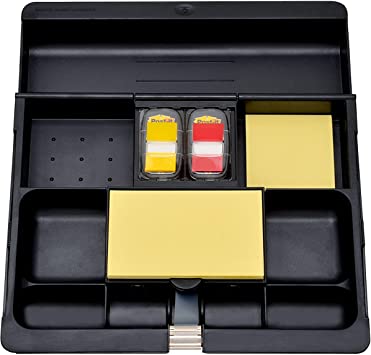 Post-it Desk Drawer Organizer, 10.5 x 11.75 in x 1.625, Black (C-71)