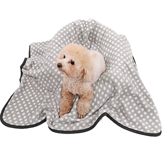 Ohana Elegant Pet Blanket for Dogs and Cats,Soft and Warm Puppy Sleep Mat Fleece Bed Covers for Bed, Couch, Car, Crate and Carrier Bag