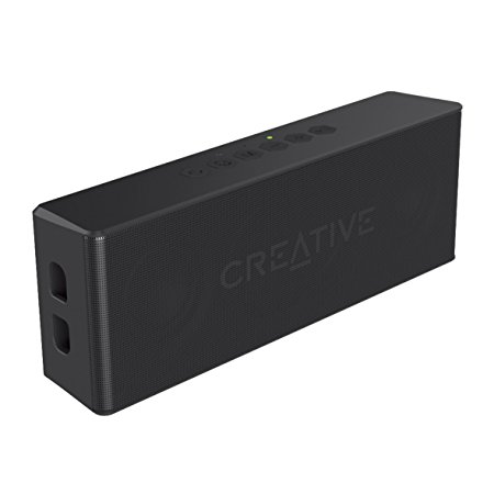 Creative MUVO 2 Portable Water-resistant Bluetooth Speaker with Built-in MP3 Player (Black)