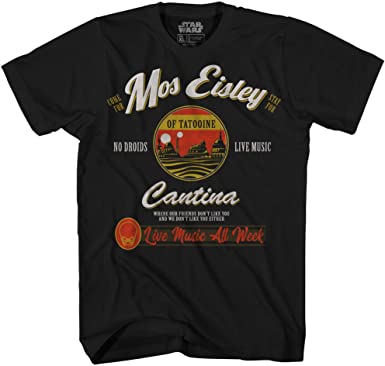 STAR WARS Mos Eisley Cantina Tatooine Men's Adult Graphic Tee T-Shirt