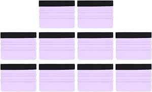 uxcell 10pcs Vinyl Squeegee Felt Edge 4" Squeegee Felt Fabric Decal Vinyl Scraper Car Wallpaper Smoothing Tools Window Privacy Film Glass Tint Squeegee Installation, Purple