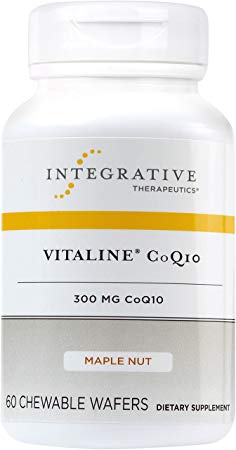 Integrative Therapeutics - Vitaline CoQ10-300 mg CoQ10 - Supports Heart & Brain Health - Maple Nut Flavor - 60 Chewable Wafers