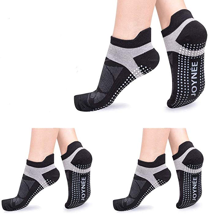 JOYNÉE Non-Slip Yoga Socks for Women with Grips,Ideal for Pilates,Barre,Dance,Hospital,Fitness 3 Pairs