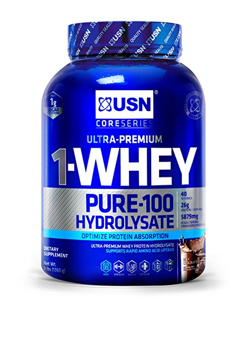 USN Whey Pure-100 Hydrolysate, Milk Chocolate, 3 Pound