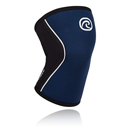 Rehband Rx Knee Support 5mm - Large - Navy - Expand Your Movement   Cross Training Potential - Knee Sleeve for Fitness - Feel Stronger   More Secure - Relieve Strain - 1 Sleeve