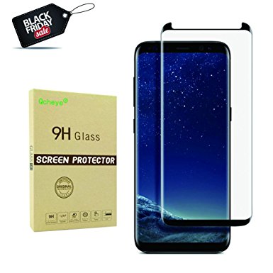Galaxy S8 Plus Screen Protector[Case Friendly]Tempered Glass 3D Coverage[HD Clear][Anti-Scratch][Easy to Install]9H Hardness for Samsung S8  Film (Black)