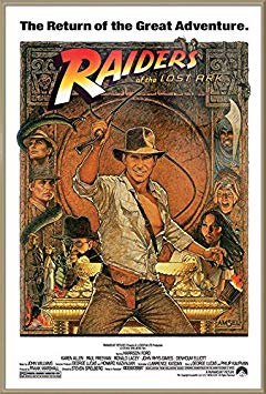 Raiders Of The Lost Ark - Indiana Jones - Framed Movie Poster / Print (1982 Re-Release) (Size: 24" x 36")