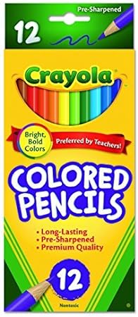 Crayola 68-4012 Colored Pencils, 12-Count, Assorted Colors (Pack of 6)