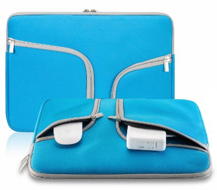 Evershop Zipper Briefcase Handbag Sleeve Bag Cover Case for Macbook Air & PRO 13 Inch & Universal Laptop Netbook 13 Inch (Blue)