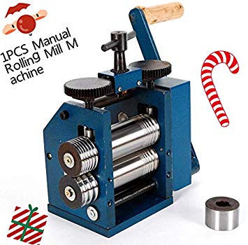 Greatest New Year Buy! 1PC Manual Rolling Mill Machine - 3'' Manual Combination Rolling Mill Machine Roller Flat Pattern Sheet Jewelry DIY Tool & Equipments