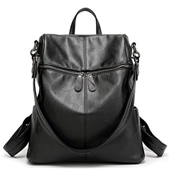 Womens & Girls PU Leather Backpack Purse Fashion Casual Shoulder Bag