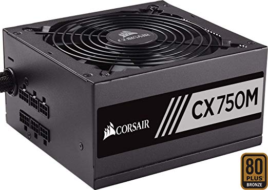 Corsair CXM Series 750W CX750M ATX Power Supply Unit, Black