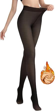 BTkviseQat Thermostrumpfhosen für damen,Strumpfhosen Damen Winter,Gefütterte Strumpfhose,Gefälschte Durchscheinend Plüschstrümpfe Pantyhose Wärmende Fleece Strumpfhose