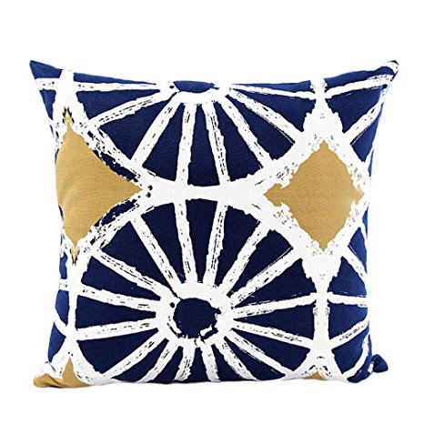 GOTD Square Decorative Pillows Covers Cushion for Couch 18x18, Geometric (#6)