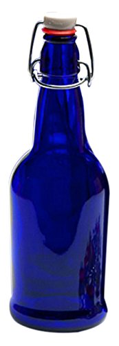 Home Brew Ohio 4Q-Q3K1-N4CH Cobalt EZ Cap Kombucha Bottle, 1 oz. x 32 oz., Blue
