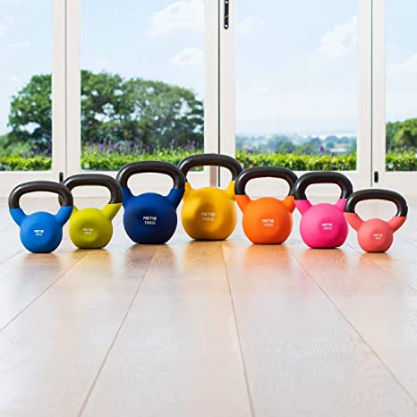 METIS Neoprene Kettlebells [4-20kg] | Exercise Equipment For Home Training & Gym Fitness – Heavy Lifting Kettlebell Weights | Cast Iron Kettlebell – Single Weights Only, Not Full Range