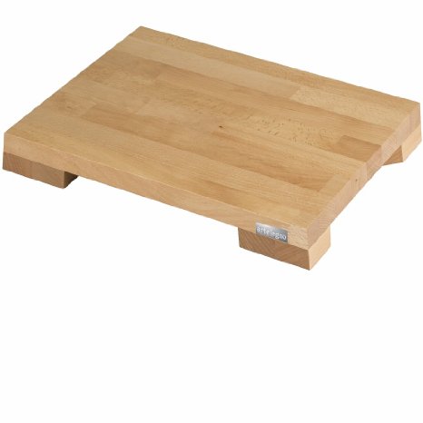 Artelegno Solid Beech Wood Cutting Board with Plate Insets Luxurious Italian Siena Collection by Master Craftsmen Ecofriendly Natural Finish Large
