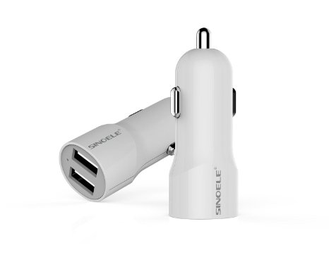 Car Charger, SINO 3A Quick Charge Dual USB Port Car Charger Plug Portable Travel Charger Rapid Car Charger Auto Adapter for iPhone 6 Plus/6/5S/5/4, iPad, Samsung Galaxy, Smart Phone, Tablets