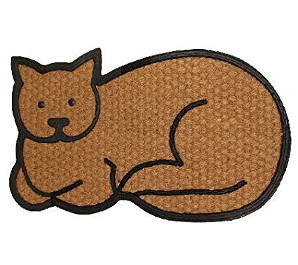 Cat Doormat - Outdoor Cat Doormat - Cats Doormat - Heavy Duty Cat Doormat - 17 x 29 Brown Coir