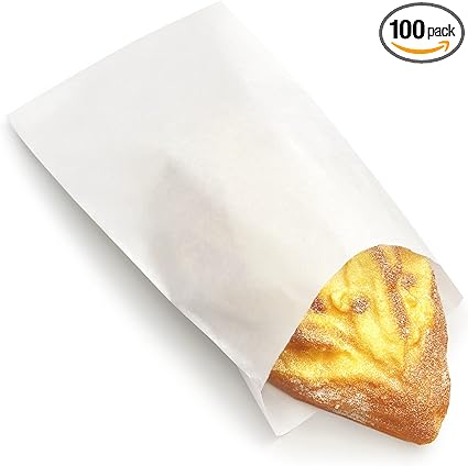 Glassine Bags 6x9 Inches, Wax Paper Treat Bags, Waxed Paper Cookie Bags 100Pieces