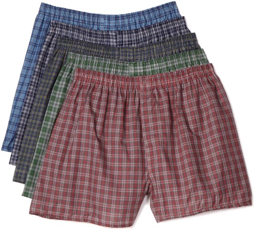 Fruit of the Loom Men's  Tartan Boxer(Pack of 5)