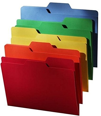 Find It All Tab File Folders, Letter Size, 5 Color Assortment, 80 Folders per Pack (FT07070)