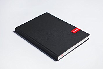 code&quill 7.25x10-Inch Large Monolith Hardcover Notebook, Layout: Dot Grid (Left) / Indentation Rule (Right) - Gray