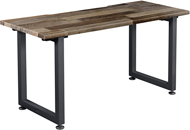 Vari Table (60x24) - Office Desk with Durable Finish & Cable Management Tray - (Reclaimed Wood)