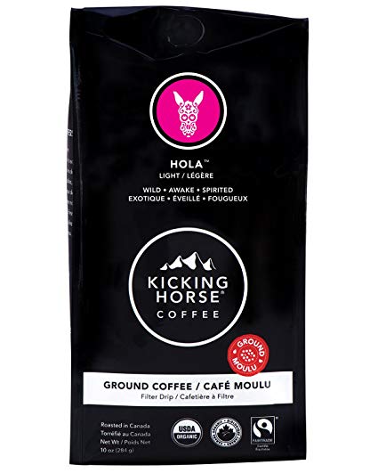 Kicking Horse Coffee, Hola, Light Roast, Ground, 284 g - Certified Organic, Fairtrade, Kosher Coffee