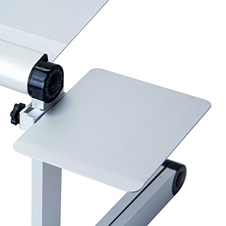 SOJITEK Silver Mousepad Attachable to Folding Laptop Notebook Tray Book Stand - DOES NOT INCLUDE LAPTOP STAND
