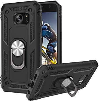 Samsung Galaxy S7 Case, Galaxy S7 Case [ Military Grade ], BENTOBEN Heavy Duty Rugged Shockproof Protective Kickstand Phone Case with Sturdy Rotatable Ring Designed for Samsung Galaxy S7 (2016), Black