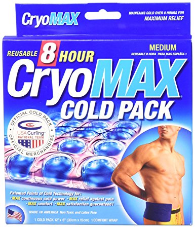 CryoMAX Cold Pack, Reusable, Latex Free, 8 Hour Cold Therapy , Medium, 12" x 6" (1 Count)