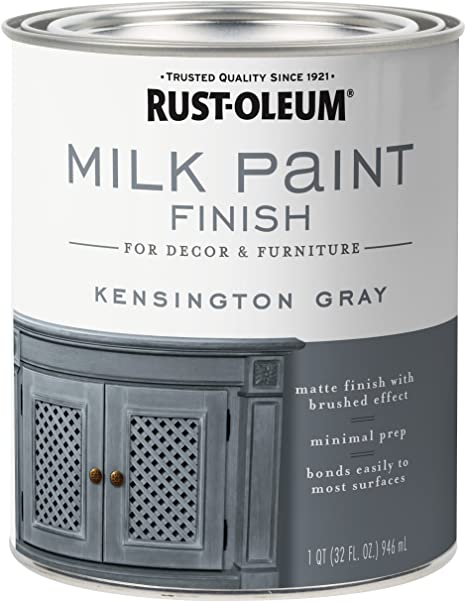 Rust-Oleum 331053 Finish Milk Paint, Quart, Kensington Gray