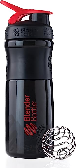 BlenderBottle SportMixer 28-Ounce, Black/Red