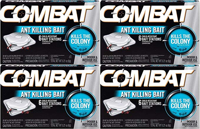 Combat 023400459018 Ant Killing Bait Stations, 6 Count (Pack of 4)