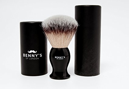 SHAVING BRUSH - Benny's of London - Luxury Shave Brush - Perfect for Home or Travel - Must Have Present for Mens Grooming Set
