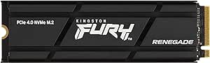 Kingston FURY Renegade 2000G PCIe 4.0 NVMe SSD W/ HEATSINK - Für Gamer, Enthusiasten und Hochleistungsnutzer- SFYRDK/2000G, Festkörper-Laufwerk