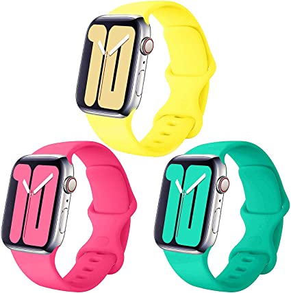 Misker Pack 3 Compatible with Apple Watch Band 38mm 40mm 42mm 44mm,for iWatch Series 5, 4, 3, 2, 1
