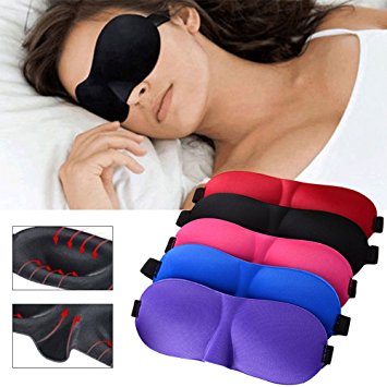 Niceyo 3D Sleep Eye Mask Shade Eye Cover Soft and Comfortable Mask for Sleeping Black