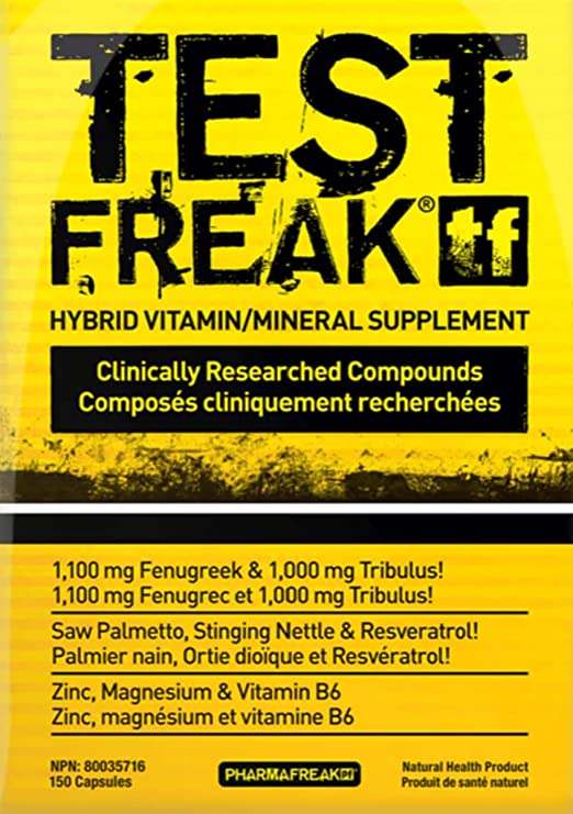 Pharmafreak Test Freak - Hybrid Vitamin/Mineral Supplement and Test Booster, Yellow (PF-TF)