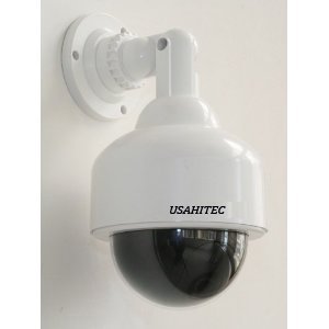 USAHITEC Outdoor Dome Fake Security Camera with Inflared Leds BLINKING LIGHT