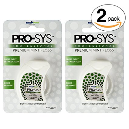 PRO-SYS Premium Mint Dental Floss – 2 Pack of Dental Floss (110 Yards Total)